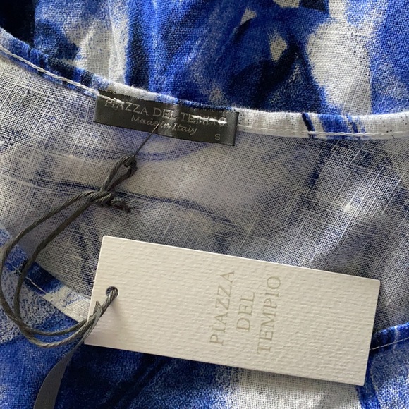 NWT 100% Linen Piazza Del Tempio Top - Picture 8 of 9